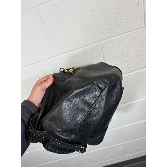 VINTAGE Cole Haan Collection F06 Shoulder Bag Black Leather Crossbody Adjustable - Picture 7 of 10